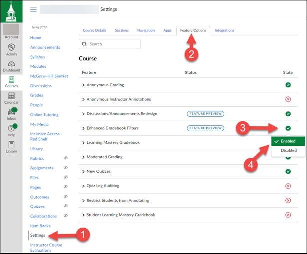 How do I enable enhanced Gradebook Filters