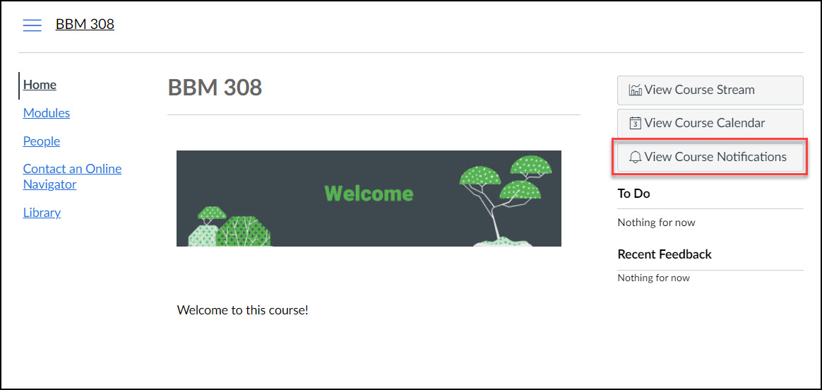 Canvas Notifications Wilmington University