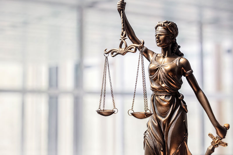 The scales of justice.